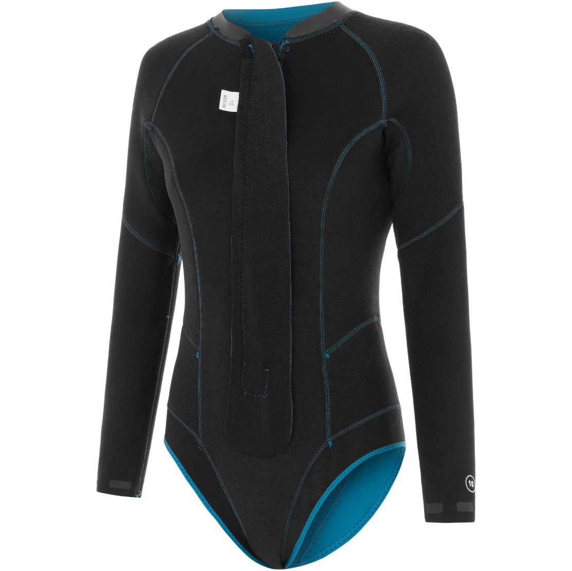 2026 Nyord Womens Solu Yulex 2/2mm Long Sleeve Front Zip Spring Shorty Wetsuit SOLWHL22001-CBL - Celestial Blue